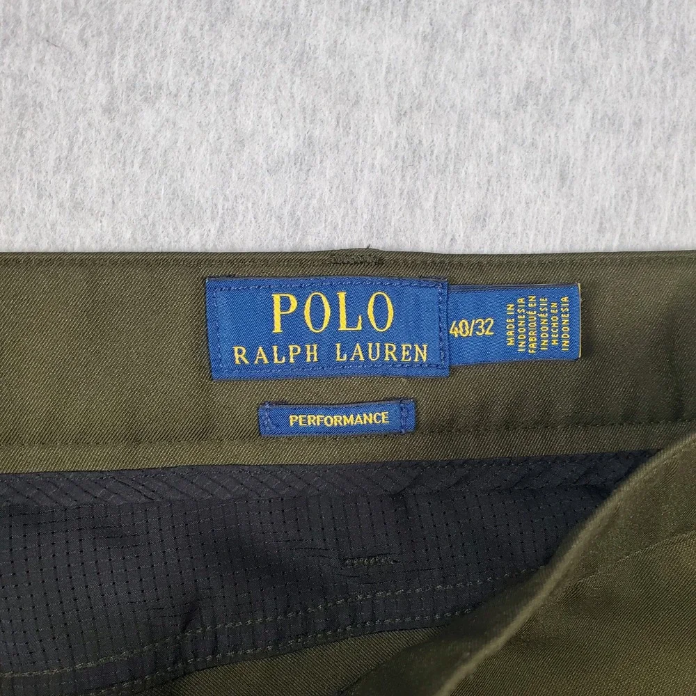 Polo Ralph Lauren Pants Mens 40X32 Olive Green Performance 5-Pocket Golf Casual